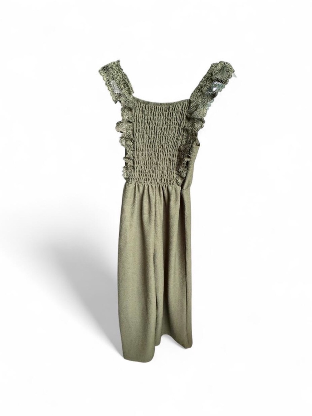 Speechless Kids Olive Green Ruffle Strap Girls Jumper